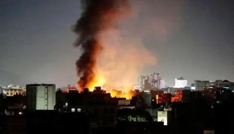 الطائرات تقصف قلب صنعاء وتستهدف مواقع حوثية هامة والانفجارات تثير الذعر بين السكان
