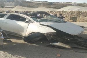 مصرع ثلاثة اشخاص في حادث مروع بمحافظة عمران
