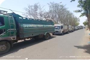 مليشيا الحوثي تمنع دخول مياه الشرب إلى مدينة تعز