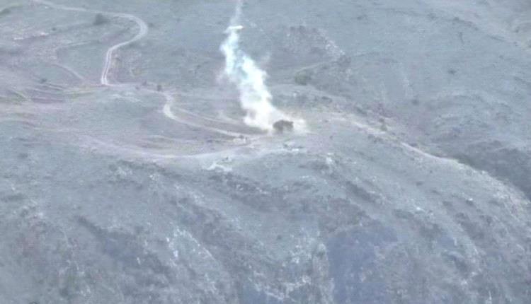 استهداف موقع إطلاق طيران مسير تابع للحوثيين في جبهة ثرة بأبين
