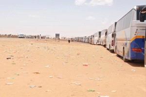 عودة الازدحام إلى منفذ الوديعة
